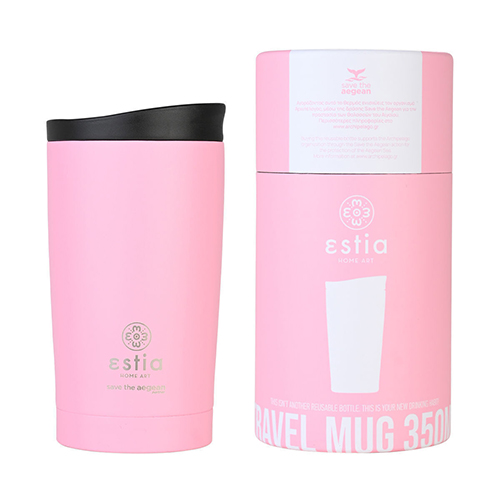 Estia Save The Aegean Ποτήρι Θερμός Ανοξείδωτο BPA Free Blossom Rose 350ml