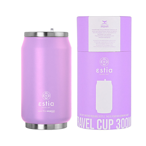 Estia Save the Aegean Μπουκάλι Θερμός Μωβ 300ml 01-16715