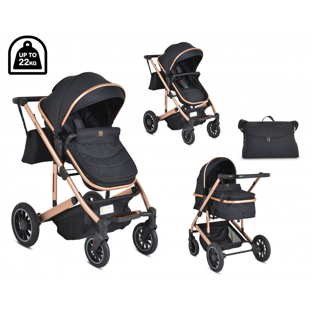 Moni Thira Ρυθμιζόμενο Καρότσι 2 σε 1 Black 3800146236069