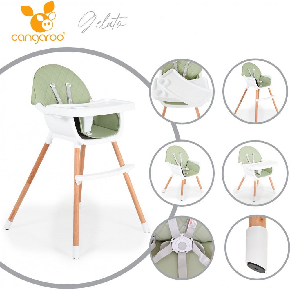 Cangaroo - moni Καρεκλάκι Φαγητού Gelato 2 in 1 Mint 3801005151684