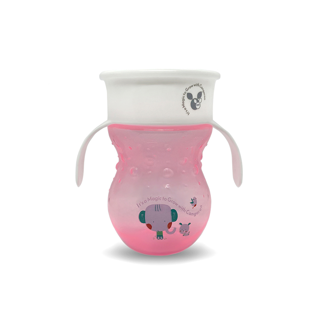 Εκπαιδευτικό Κύπελλο με λαβές 360° Cangaroo Magic Cup 270ml  Pink 3800146265298	