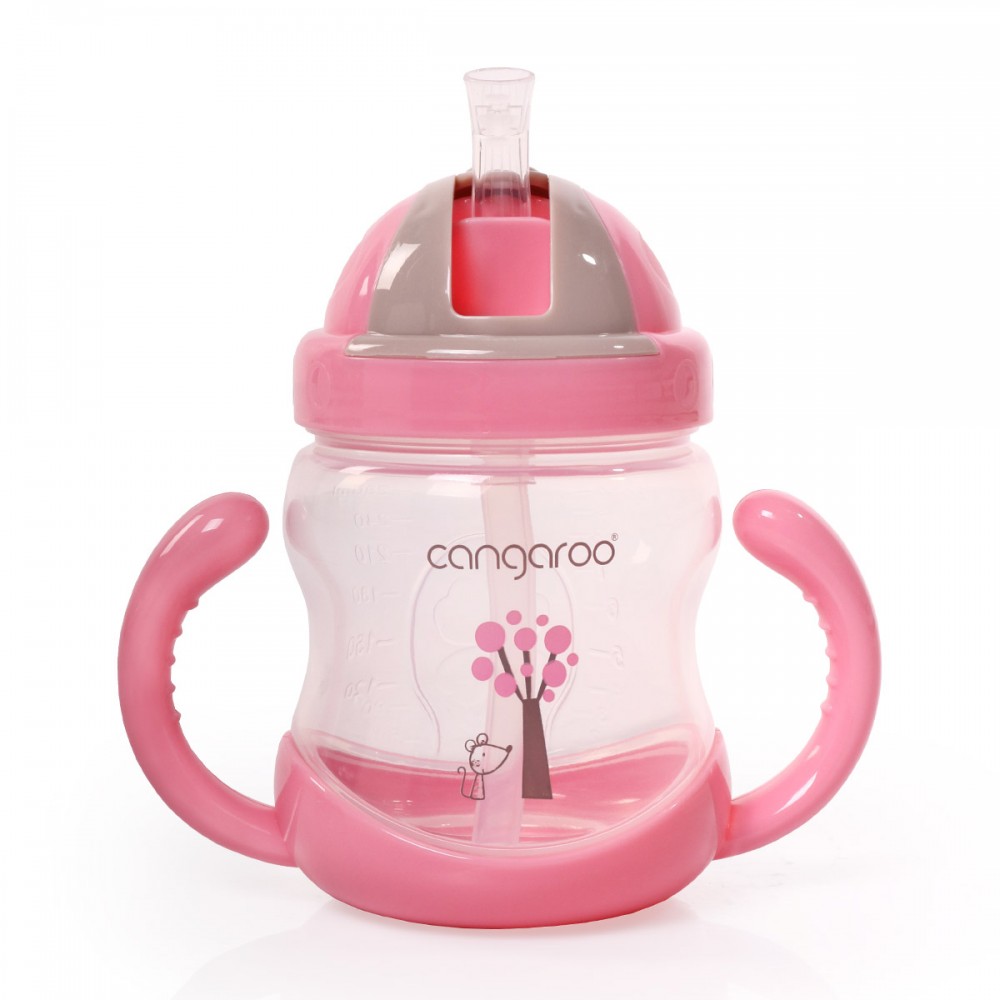 Εκπαιδευτικό Ποτηράκι 6m+ 280ml Boo Pink C0582 Cangaroo 3800146263416	