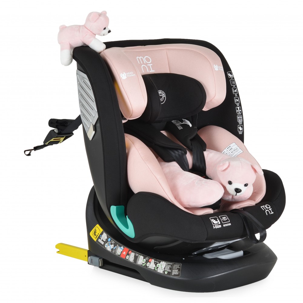 Moni Serengeti Καθισματάκι Αυτοκινήτου i-Size 0-36 kg με Isofix Gently Pink 3801005151486
