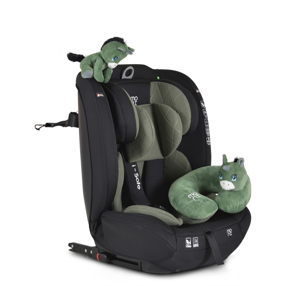 Moni Isafe Καθισματάκι Αυτοκινήτου i-Size 9-36 kg με Isofix Green 3801005151554
