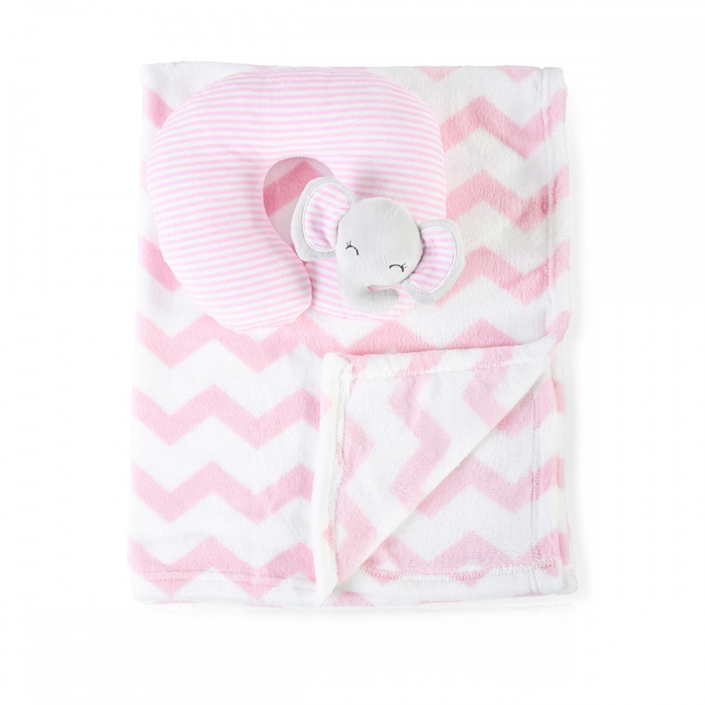 Cangaroo Κουβέρτα Αγκαλιάς & Λίκνου Fleece Sammy Pink 75x90cm