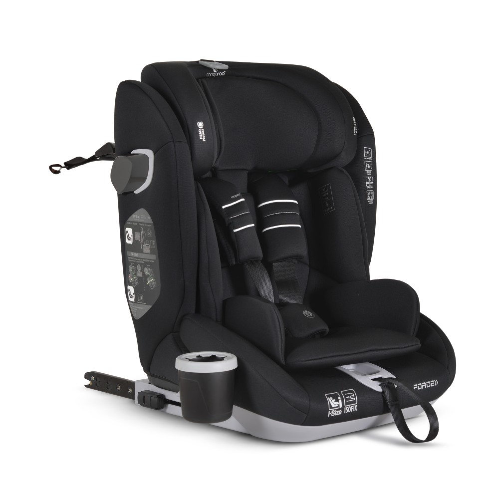 Cangaroo Force Καθισματάκι Αυτοκινήτου με Isofix Μαύρο 9-36 kg 3801005152339