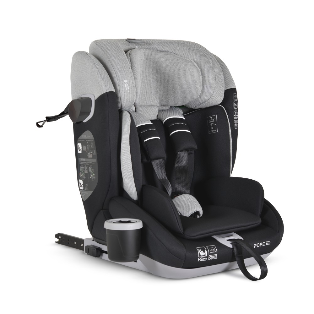 Cangaroo Force Καθισματάκι Αυτοκινήτου με Isofix Γκρι 9-36 kg 3801005152346