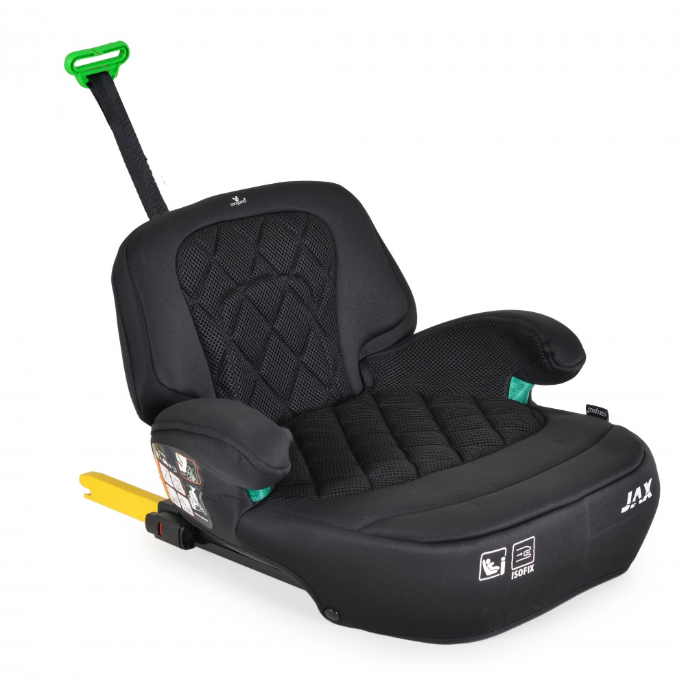 Cangaroo Jax Καθισματάκι Αυτοκινήτου Booster με Isofix Μαύρο 22-36 kg 3801005152223