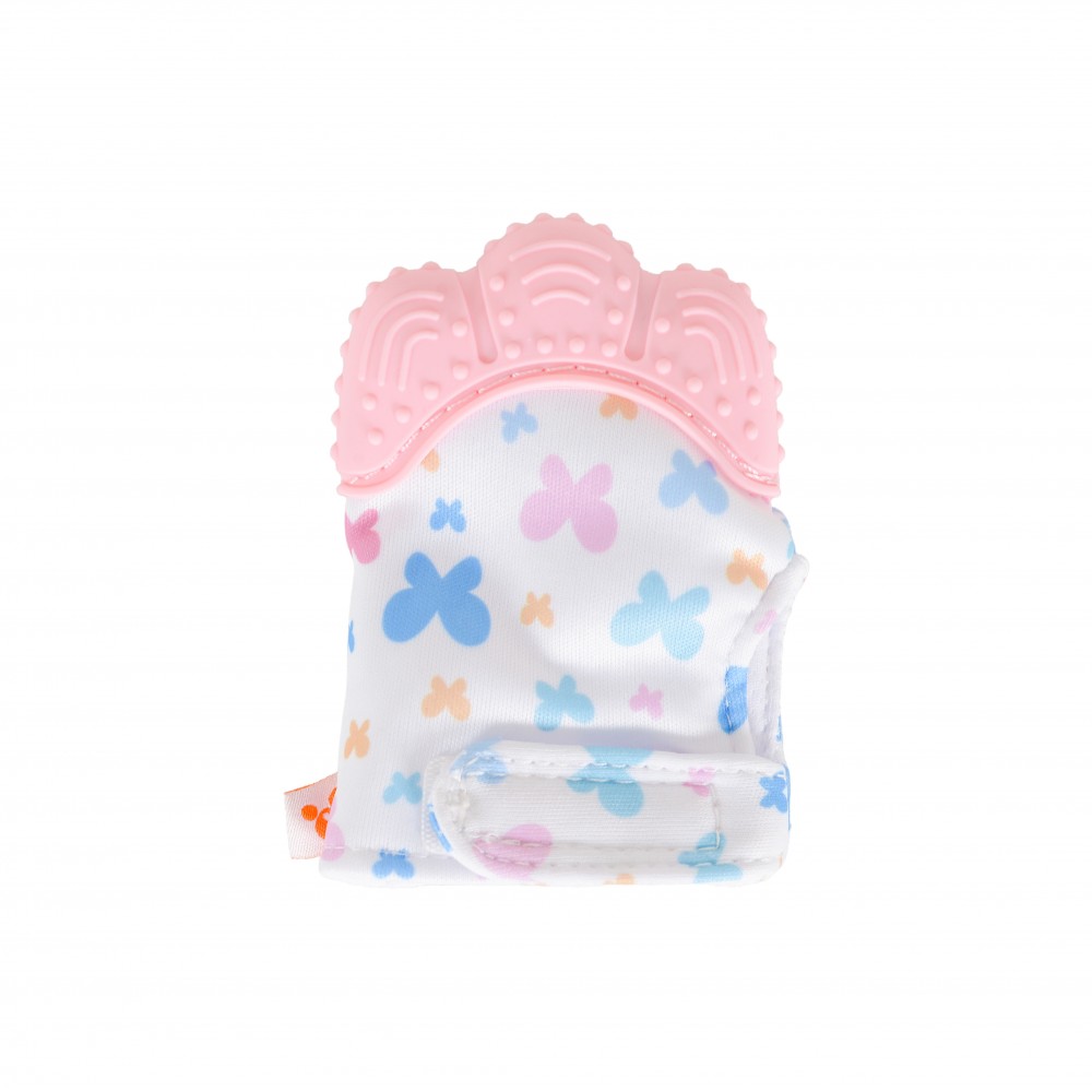 Cangaroo Μασητικό Γάντι Οδοντοφυΐας Mitten Olive Butterflies από Σιλικόνη για 3 m+ 3800146269135