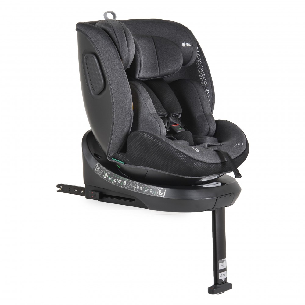 Cangaroo Hoku  Καθισματάκι Αυτοκινήτου i-Size με Isofix Black 3801005151783