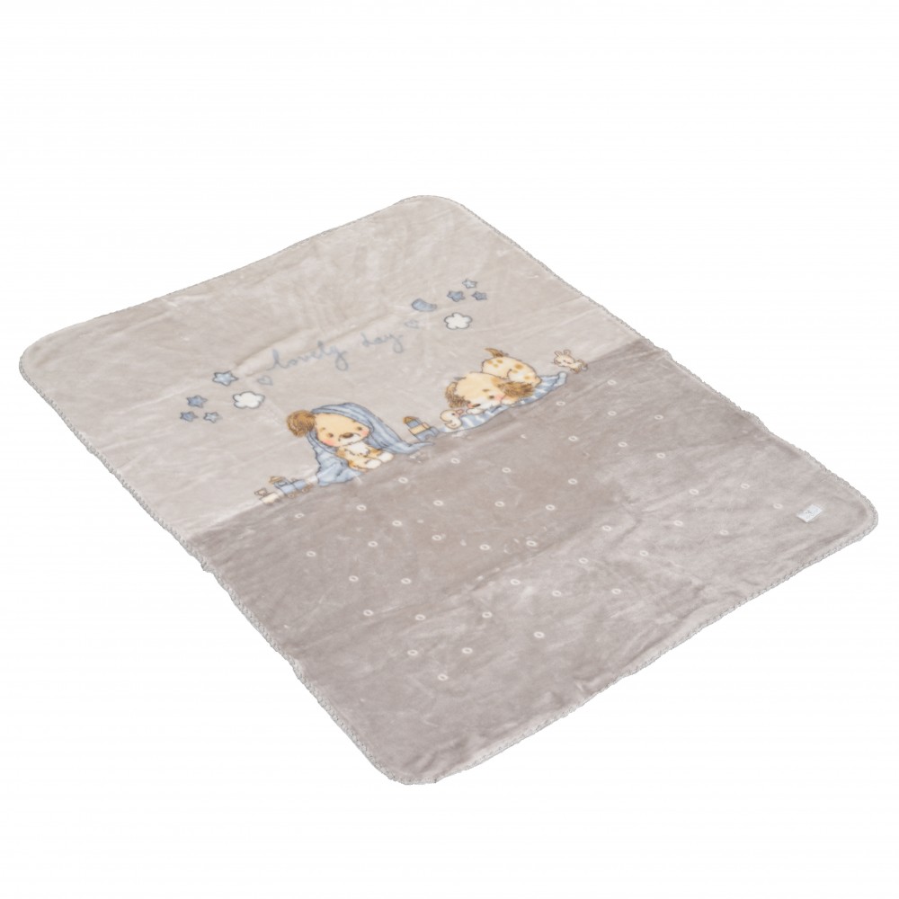  Cangaroo Κουβέρτα Softy Lovely Day 110x140cm Grey 3800146271176
