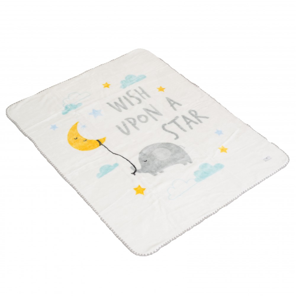 Cangaroo Κουβέρτα Softy Wish upon a star white 110 x 140 cm 3800146271169
