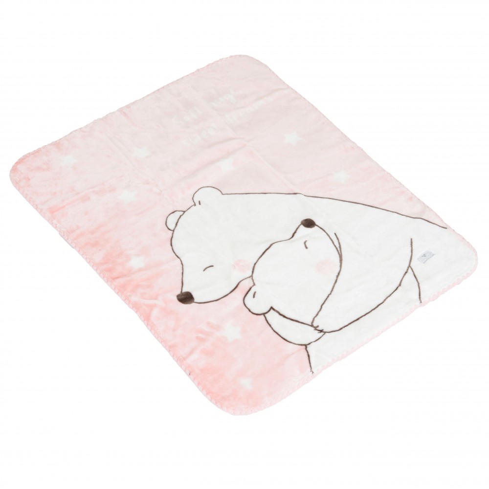 Cangaroo Κουβέρτα Αγκαλιάς & Λίκνου Softy Sweet Hugs Pink 80x110εκ.3800146271183