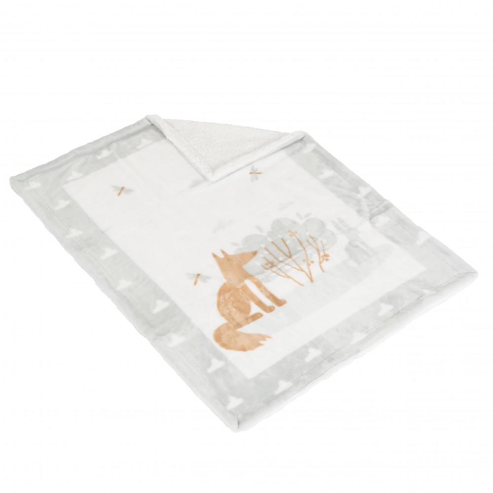 Cangaroo Κουβέρτα Αγκαλιάς & Λίκνου  80x110εκ.Little Friends Grey 3800146271008
