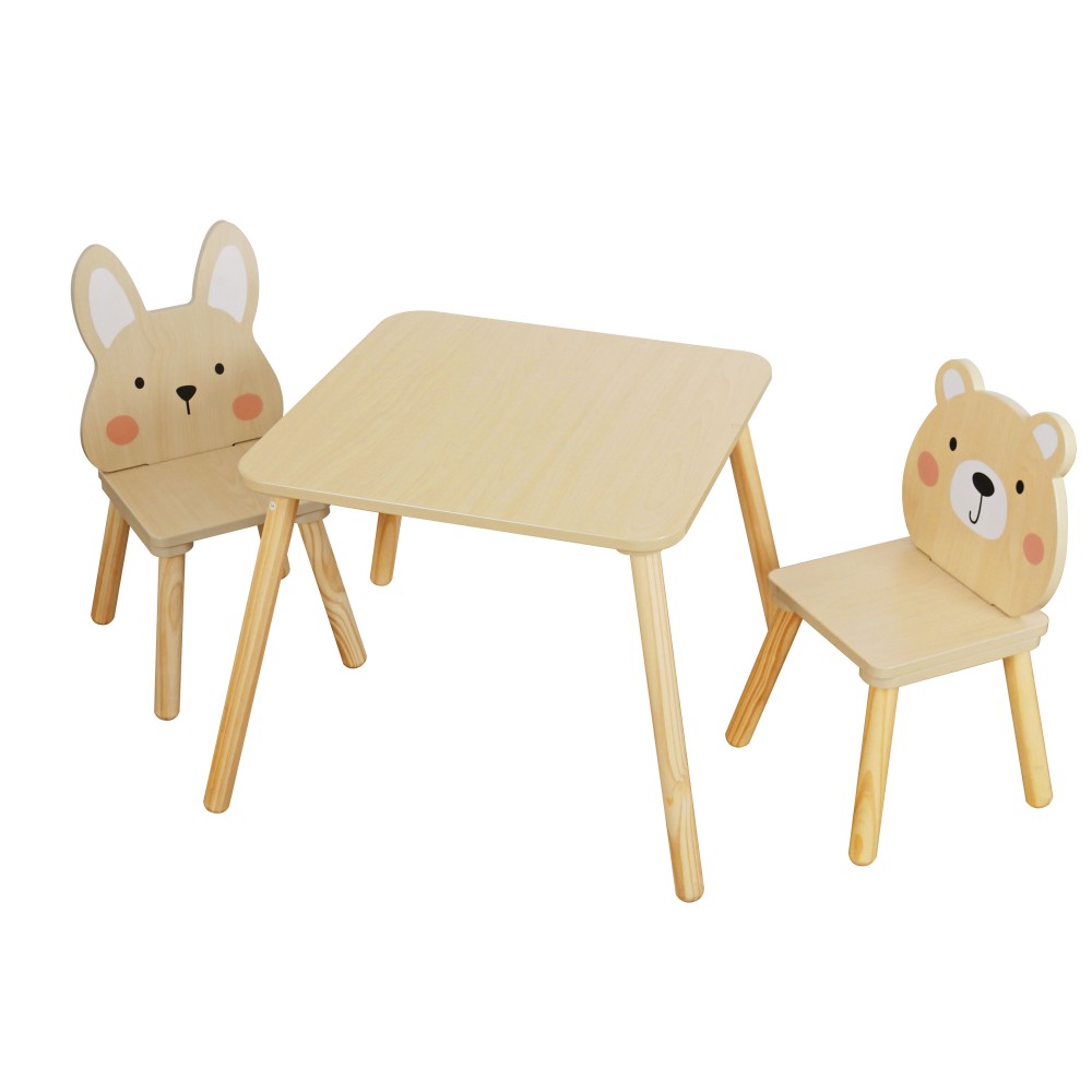 Ξύλινο Τραπεζάκι και 2 Καρεκλάκια  W08G410 Moni Wooden Table and 2 chairs 3801005601714
 