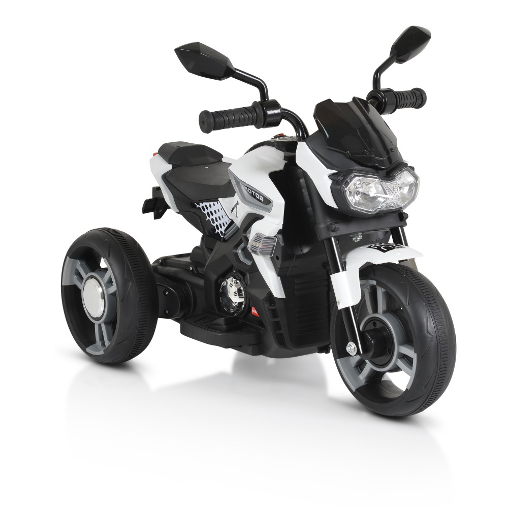 Moni Παιδική Ηλεκτροκίνητη Μηχανή 12 Volt Colombo Λευκή 3801005000265