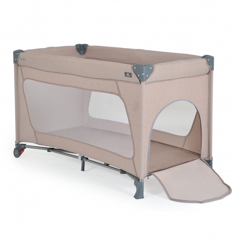 Cangaroo Παρκοκρέβατο 120x60cm  One Touch Μπεζ με Στρώμα 3800146249953
