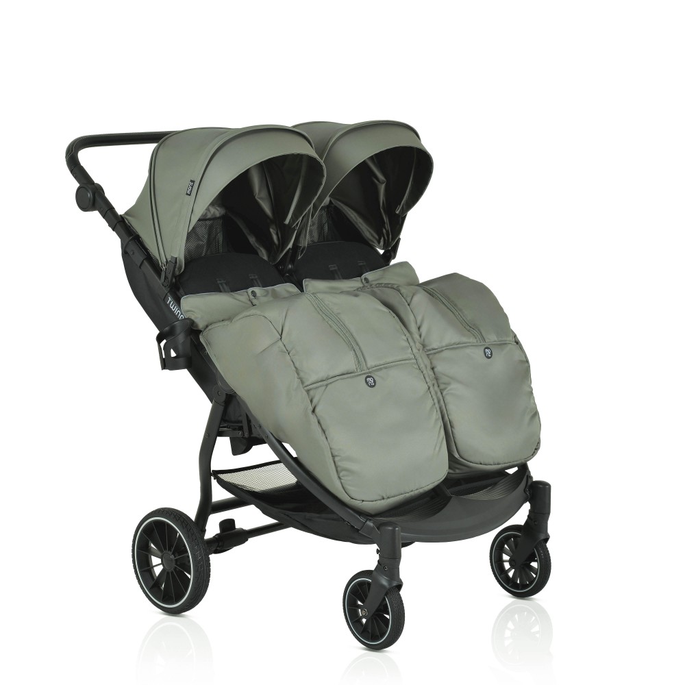 Moni TwinGo Mineral Green Καρότσι για Δίδυμα 3800146236984