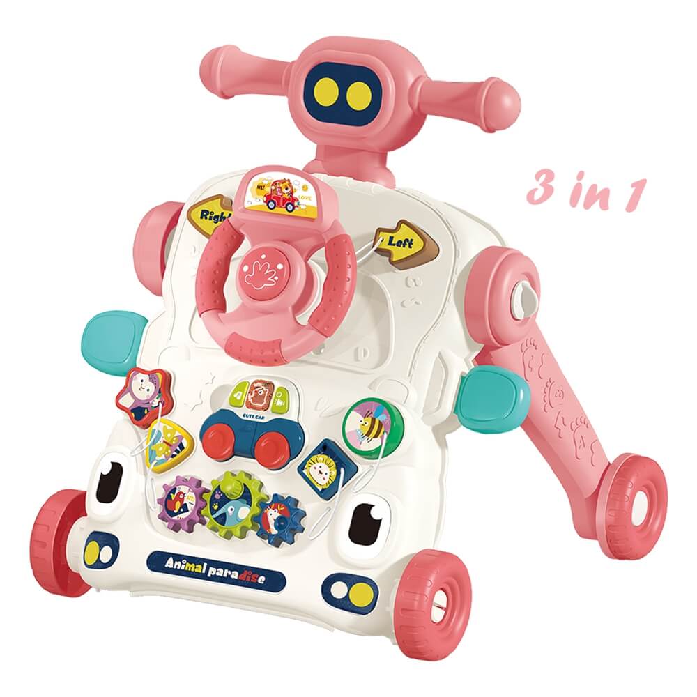 Bebe Stars Περπατούρα Δραστηριοτήτων 3 σε 1 Robbie Pink 4243