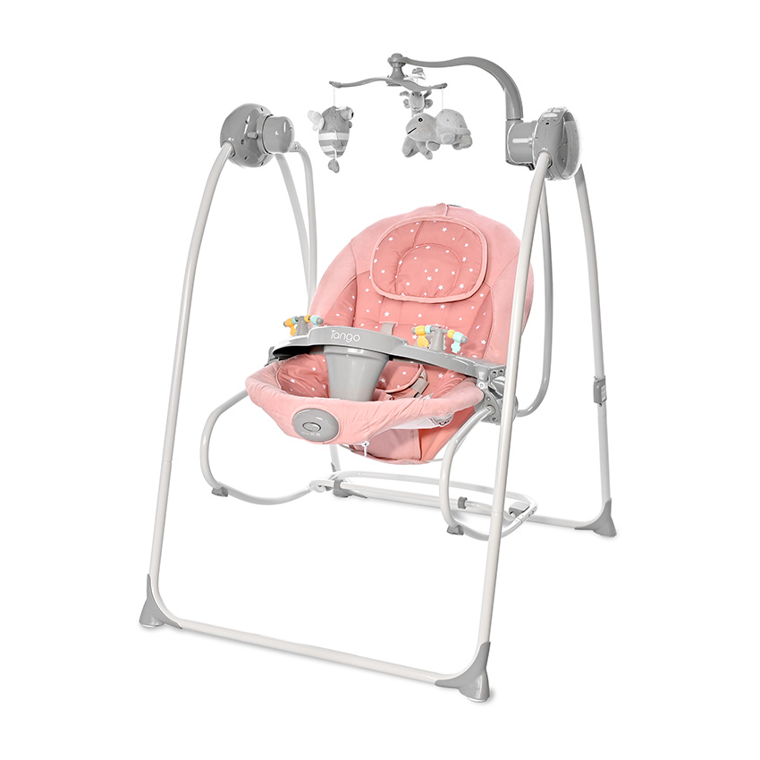 Lorelli Ηλεκτρικό Relax Μωρού Κούνια 2 σε 1 Tango Peach Beige Stars 10090072396

