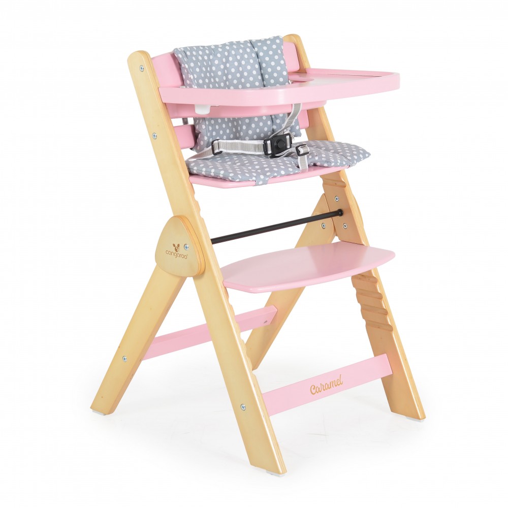 Cangaroo Ξύλινο Καρεκλάκι Φαγητού Caramel Pink 3801005152780
