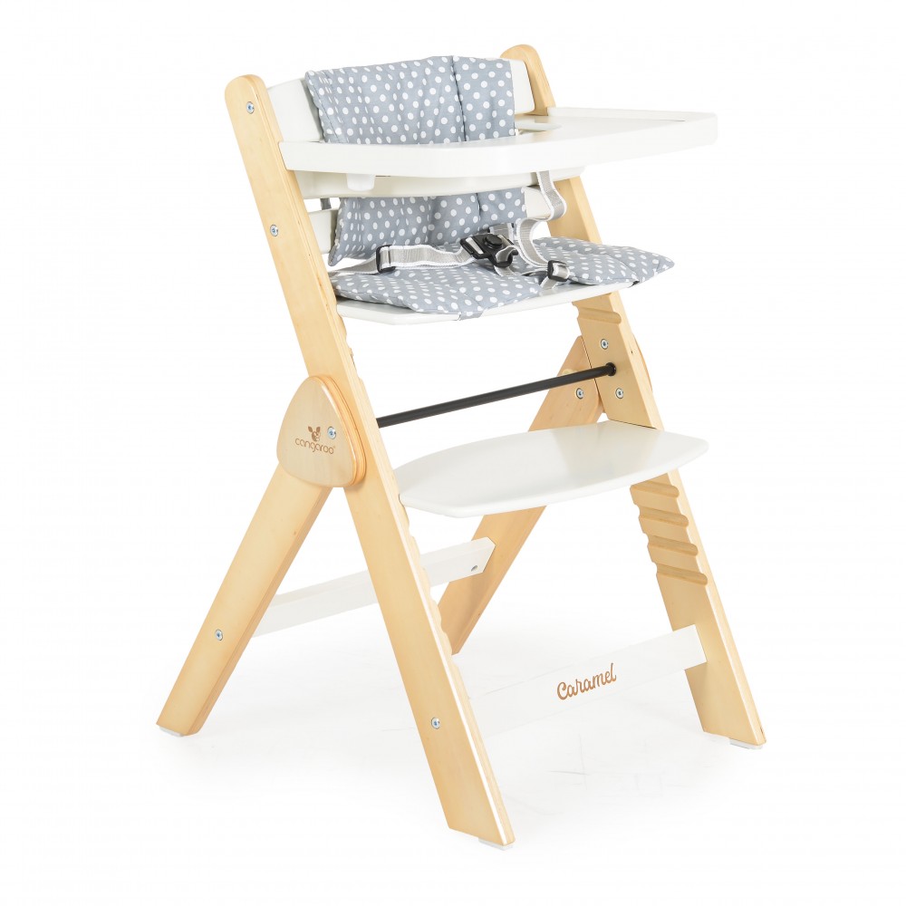 Cangaroo Ξύλινο Καρεκλάκι Φαγητού Caramel White 3801005152766
