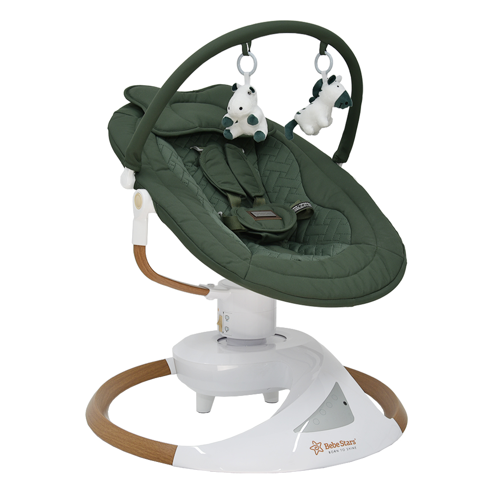 Bebe Stars Ηλεκτρικό Relax Μωρού Κούνια Snuggle Forest Green 256-176
