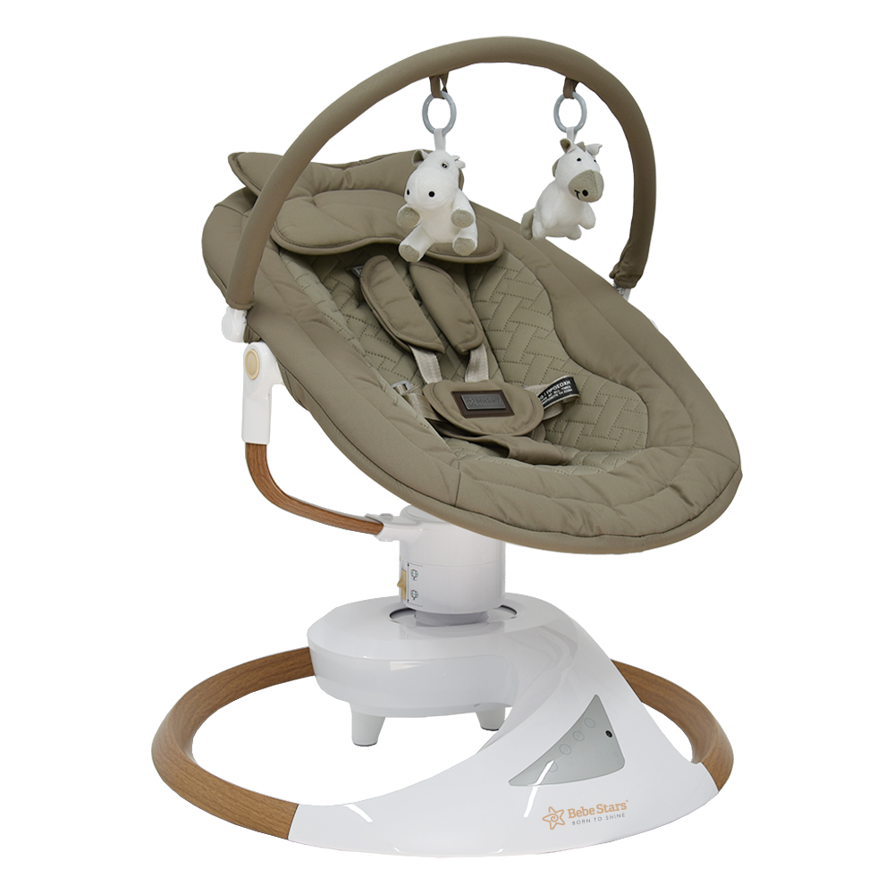 Bebe Stars Ηλεκτρικό Relax Μωρού Κούνια Snuggle Natural Beige 256-182
