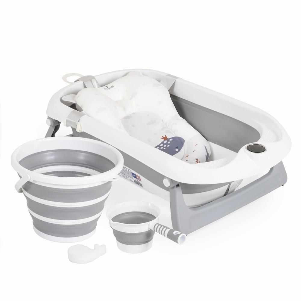 Cangaroo Πτυσσόμενο Σετ Μπάνιου για Μωρά Balena Grey 3800146272494 