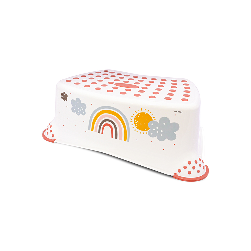Lorelli Βοηθητικό Σκαλοπατάκι Μπάνιου Μονό Rainbow White 10130380093
