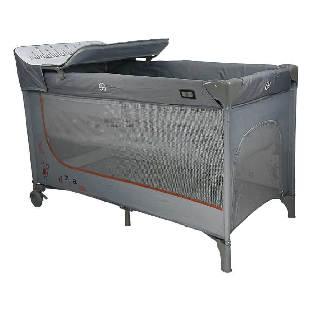 Bebe Stars Παρκοκρέβατο 2 Επιπέδων με Αλλαξιέρα Dreamer Grey 887-186

