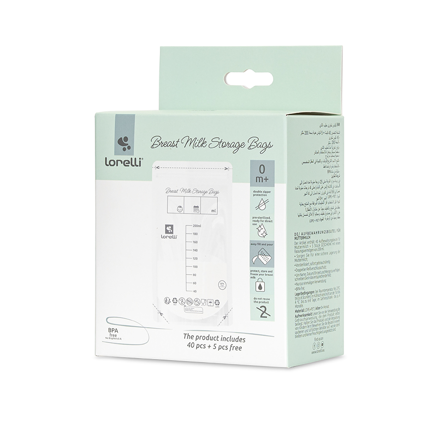 Lorelli Σακουλάκια Αποθήκευσης Μητρικού Γάλακτος 45 Τεμάχια BPA Free  1022069