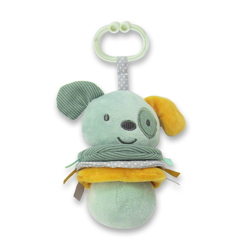 Lorelli Λούτρινο Κρεμαστό-Κουδουνίστρα με Δόνηση Dog Green Natural 10191390009