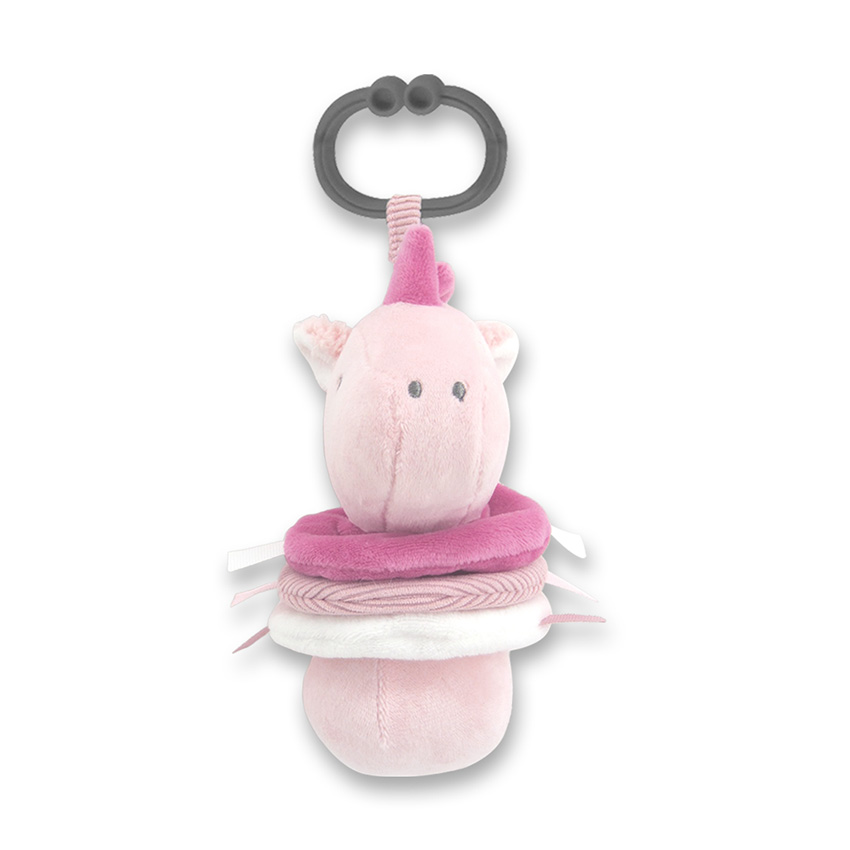 Lorelli Λούτρινο Κρεμαστό-Κουδουνίστρα με Δόνηση Unicorn Pink Natural 10191390007