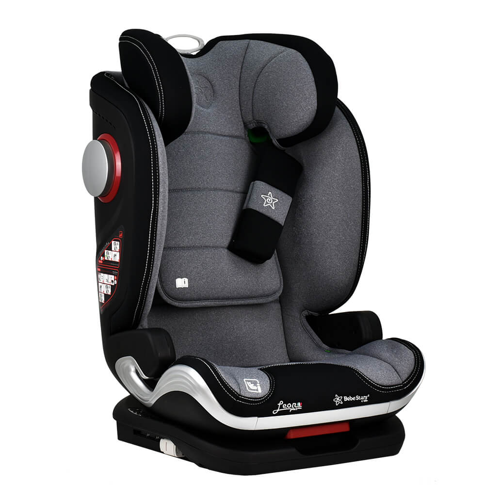 Bebe Stars Leon Plus Καθισματάκι Αυτοκινήτου i-Size με Isofix Grey 944-186