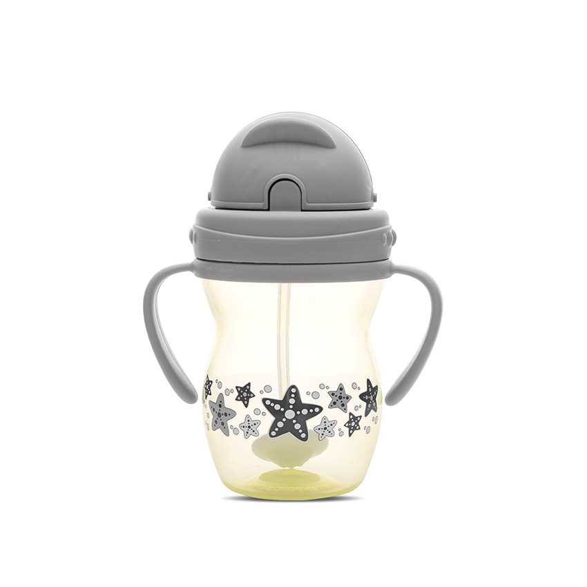 Lorelli Κύπελλο με Λαβές & Καλαμάκι 275ml Γκρι (Κωδ. 10230600006)
