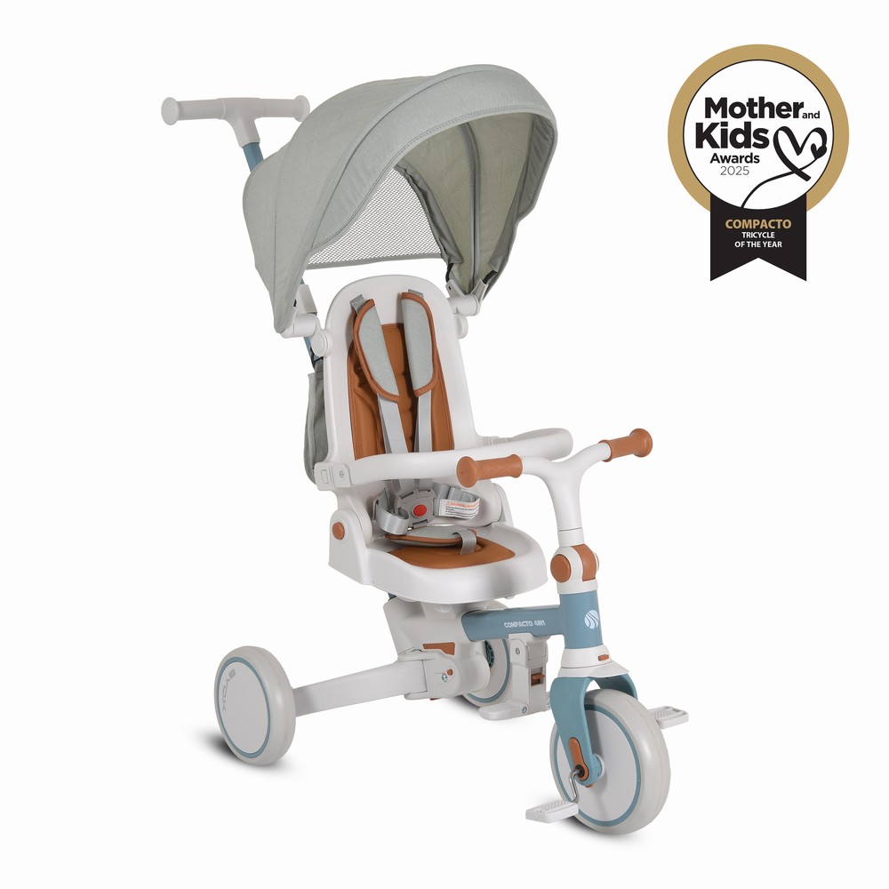 Byox Tricycle Compacto 4in1 Blue 3800146231880 – Αναδιπλούμενο Τρίκυκλο Ποδήλατο με Γονικό Χειρισμό