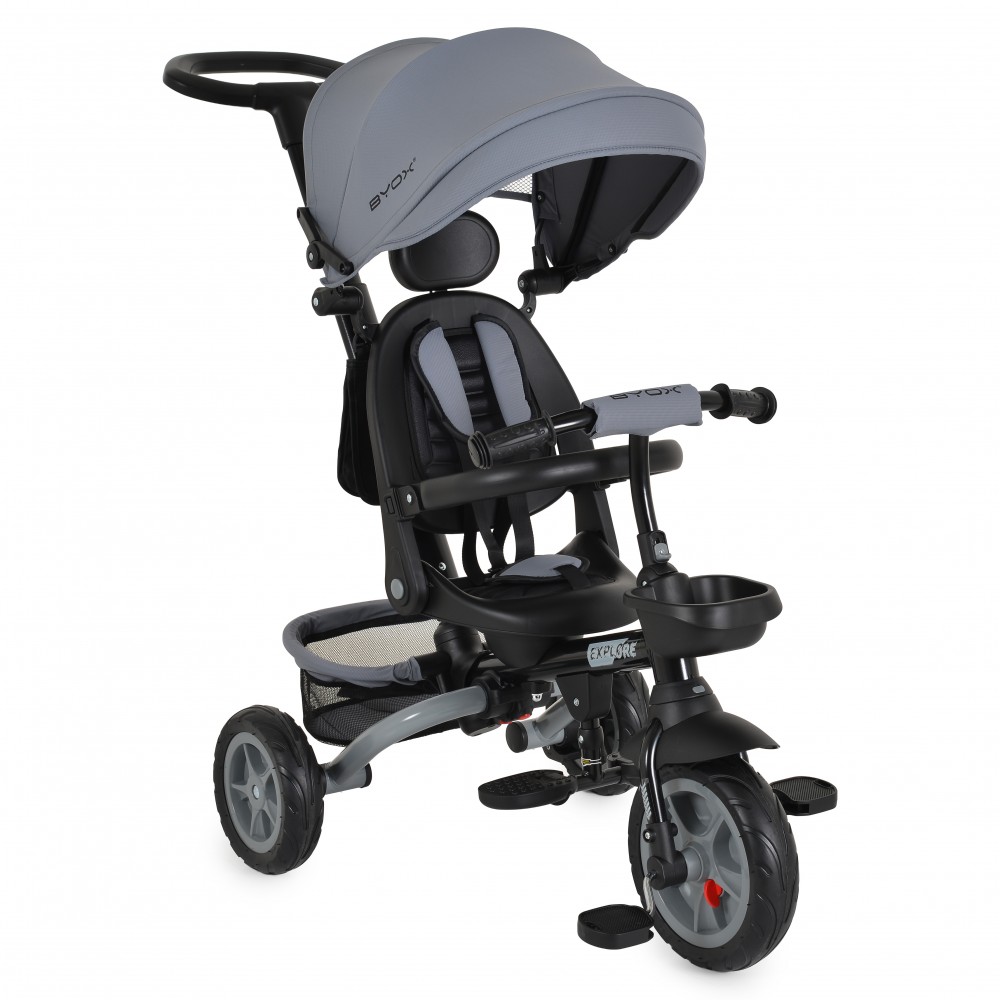 Byox Tricycle Explore Dark Grey 3800146232016 – Αναδιπλούμενο Τρίκυκλο με Γονικό Χειρισμό