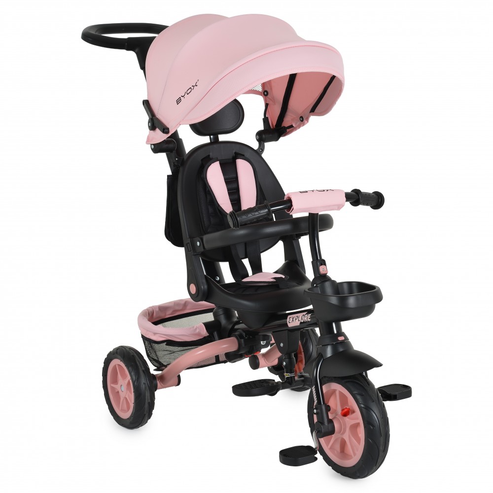Byox Tricycle Explore Pink 3800146232009 – Αναδιπλούμενο Τρίκυκλο με Γονικό Χειρισμό