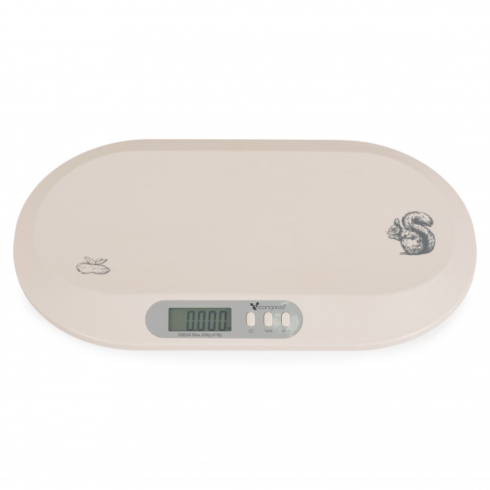 Cangaroo Peanut Ηλεκτρονική Ζυγαριά Βρέφους Beige έως 20kg με Μέτρηση Ύψους 3800146272999