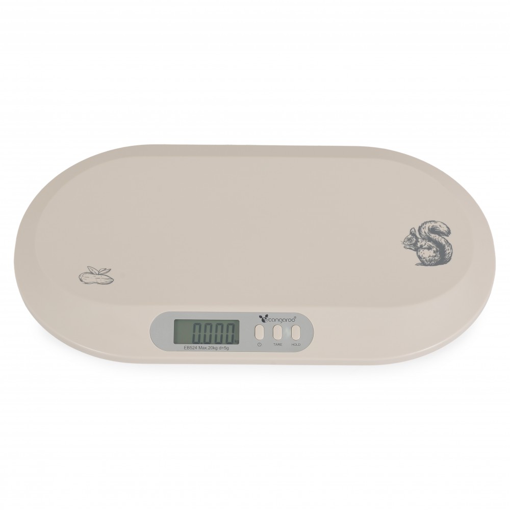 Cangaroo Peanut Ηλεκτρονική Ζυγαριά Βρέφους Grey έως 20kg με Μέτρηση Ύψους 3800146272982