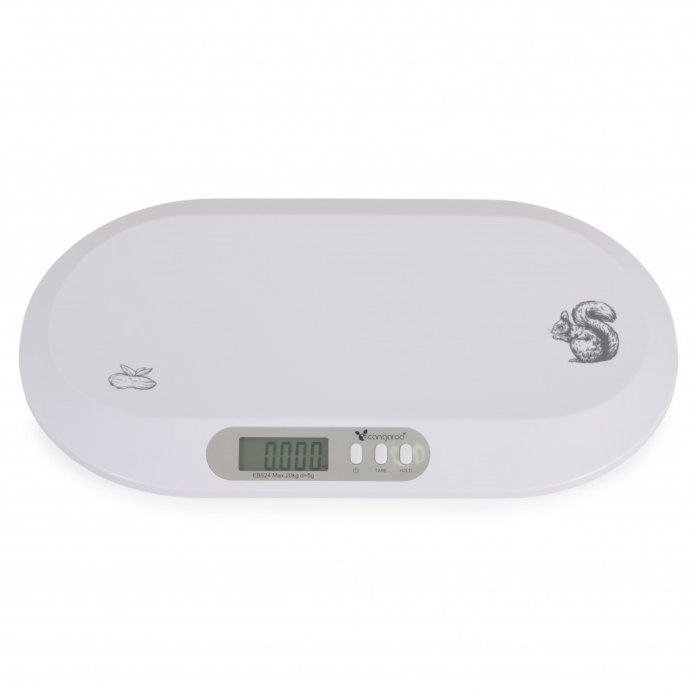 Cangaroo Peanut Ηλεκτρονική Ζυγαριά Βρέφους White έως 20kg με Μέτρηση Ύψους 3800146272845