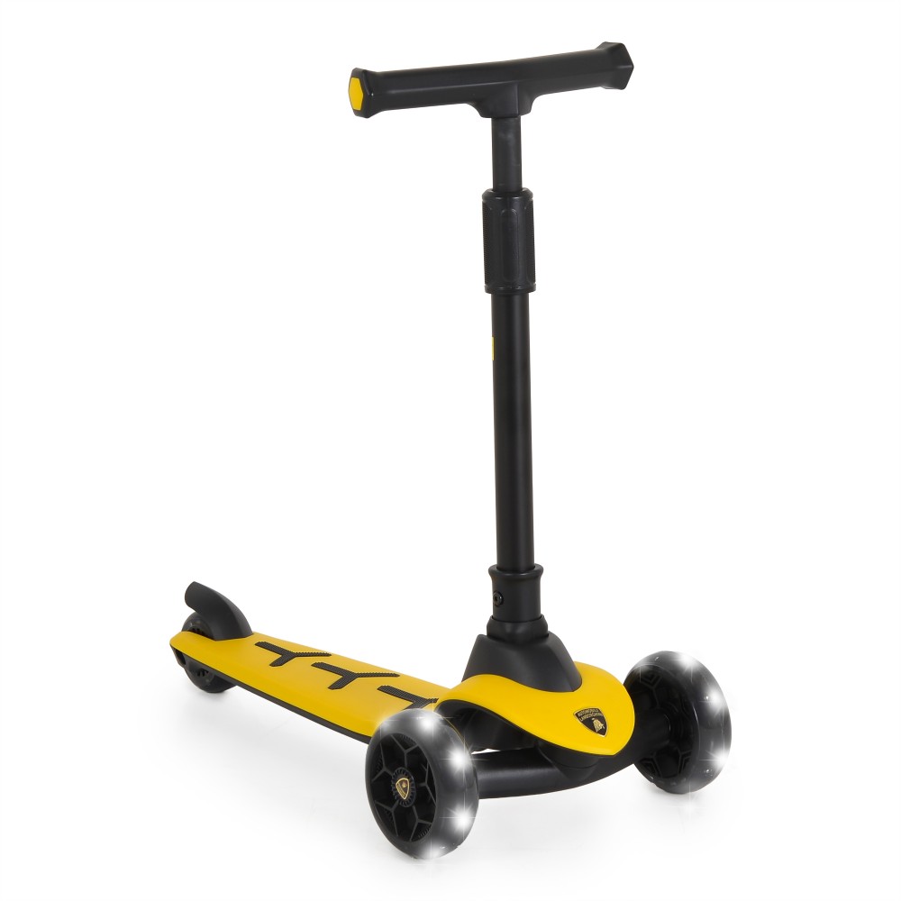 Lamborghini Pro Yellow Αναδιπλούμενο Παιδικό Πατίνι Τρίτροχο με Φωτάκια LED 3+ Ετών 3801005300419