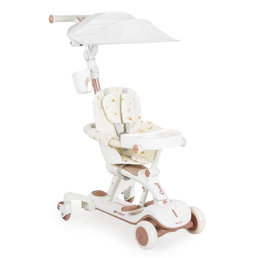 Byox Cornet 6in1 White Πολυλειτουργικό Παιδικό Πατίνι 6 σε 1 με Κάθισμα, Τέντα και Γονική Λαβή 12m+ 3800146229498
