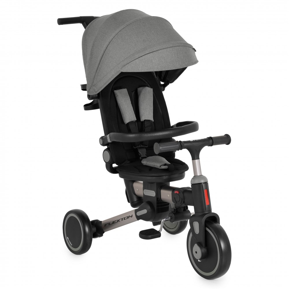 Byox Flexton Grey Τρίκυκλο Ποδήλατο 6 σε 1 με Γονική Λαβή 6-36m έως 15kg 3800146232085