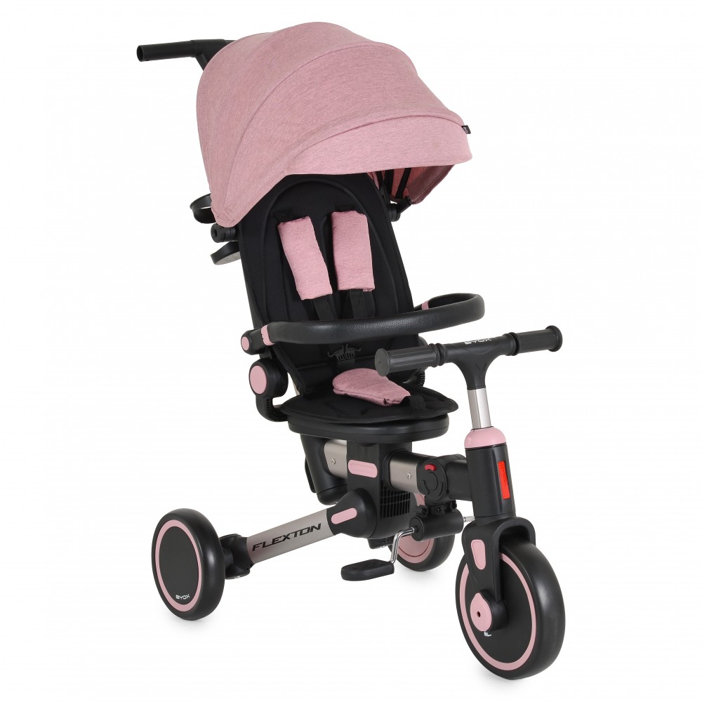 BYOX Flexton Pink Τρίκυκλο Ποδήλατο 6 σε 1 με Γονική Λαβή 6-36m έως 15kg 3800146232092
