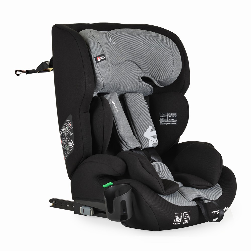 Cangaroo Κάθισμα Αυτοκινήτου Trip i-Size 76–150cm Intense Gray 3801005153114 – Isofix με Top Tether