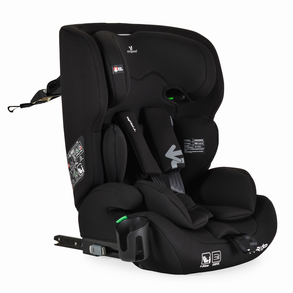 Cangaroo Κάθισμα Αυτοκινήτου Trip i-Size 76–150cm Midnight Black 3801005153091 – Isofix με Top Tether