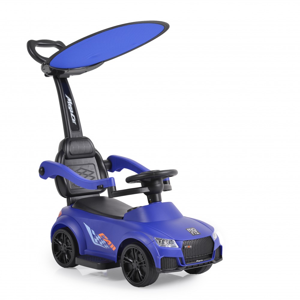 Moni Victory 2in1 311 Blue Ποδοκίνητο Αυτοκινητάκι Ride On με Λαβή Γονέα & Τέντα 3800146230906