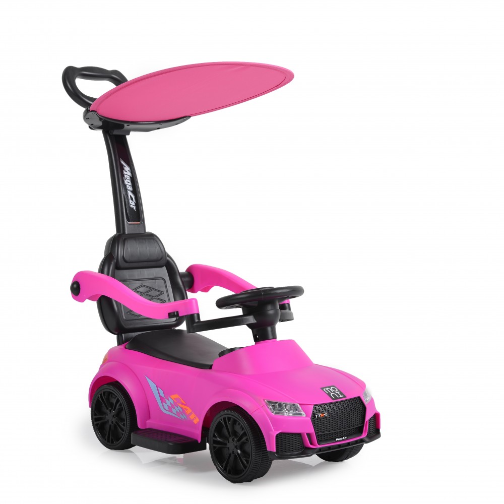 Moni Victory 2in1 311 Pink Ποδοκίνητο Αυτοκινητάκι Ride On με Λαβή Γονέα & Τέντα 3800146230937